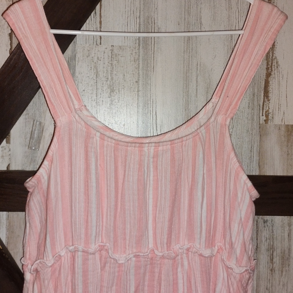 Time and Tru Pink and White Top